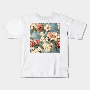 Shabby Chic Flowers Pattern 21 Kids T-Shirt